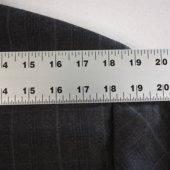 Byron 42R Gray Plaid Dover 100% Wool Mens Blazer Suit Jacket Sport Coat - Picture 10 of 12
